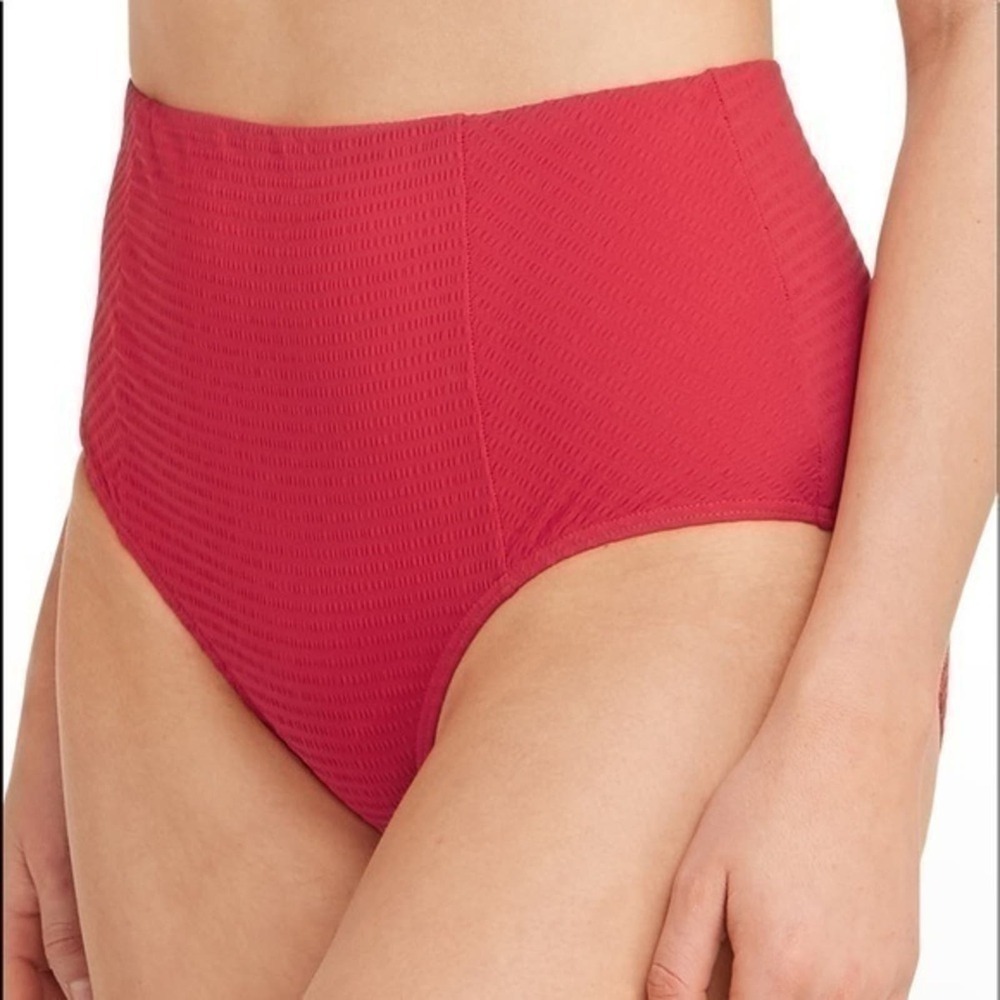 Sea Level Essentials Mid Rise Bikini Bottom Red Size 6 US NWT - Picture 5 of 5